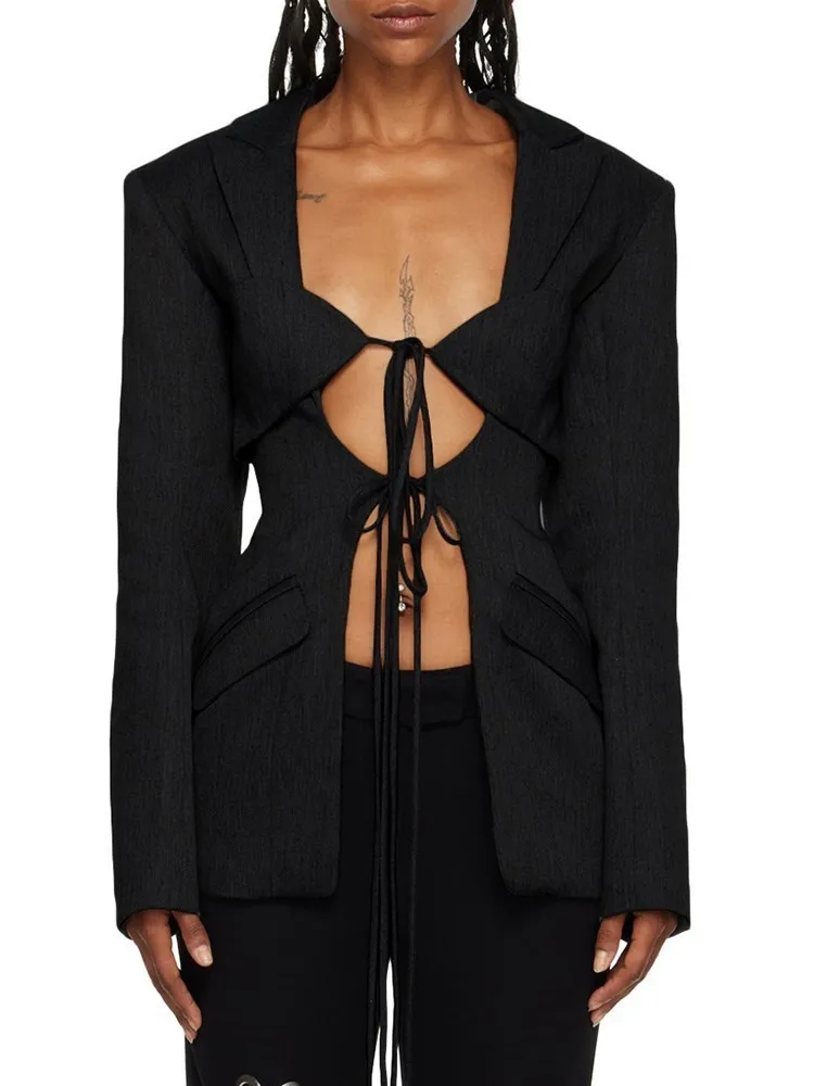 Lucia Lace Up Blazer