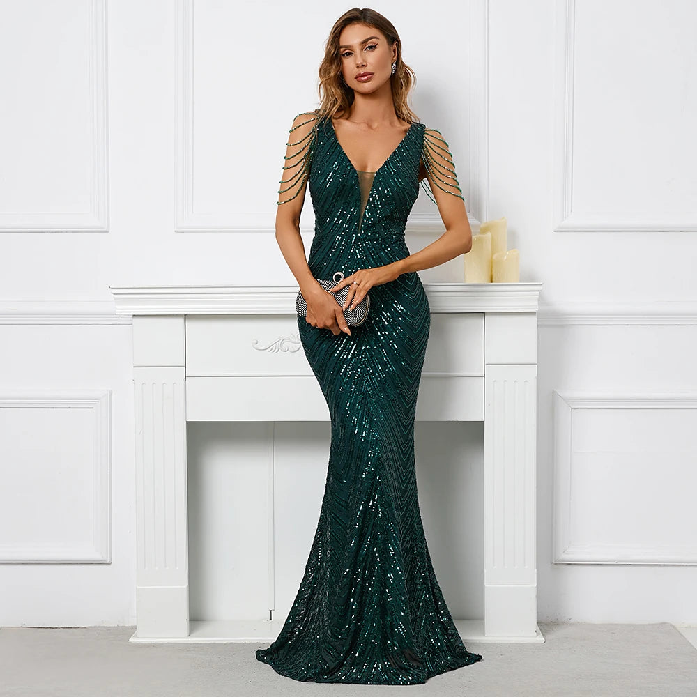 Beading Long Dress