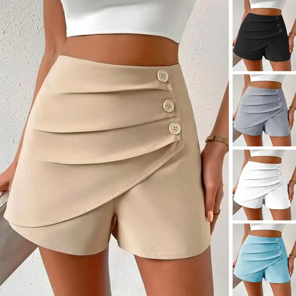 Asymmetric Slim Shorts