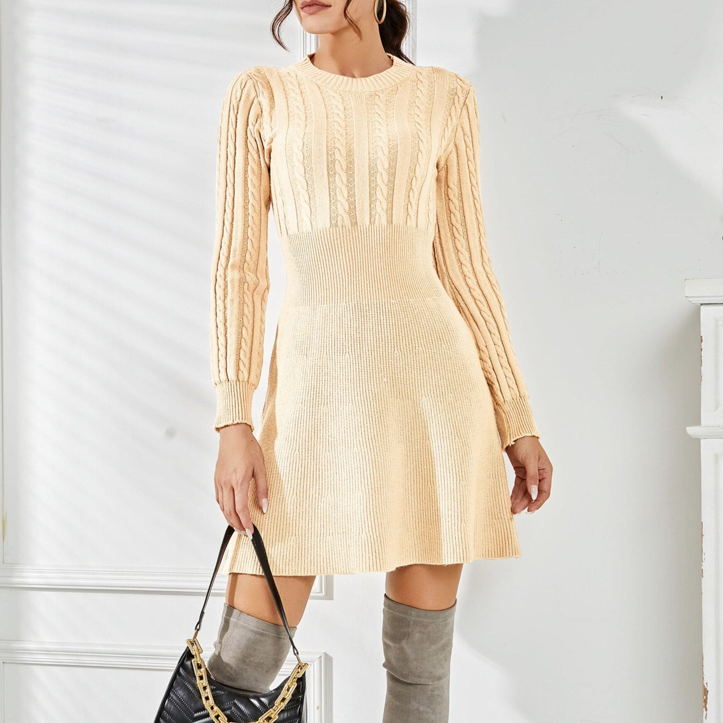 Long Sleeve Knitted Dress