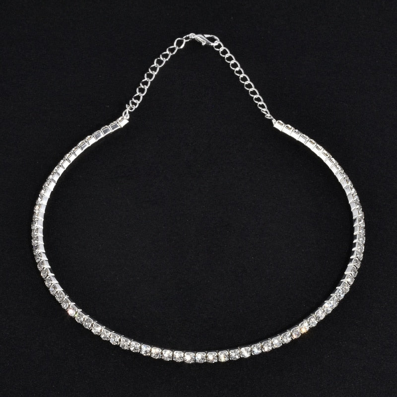 Gusaino Rhinestone Choker