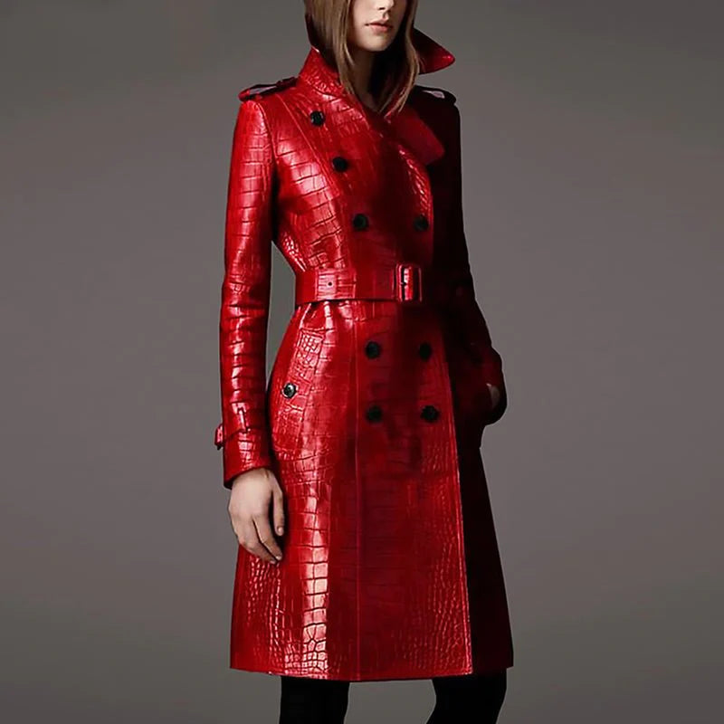 Leather trench sales coat burberry