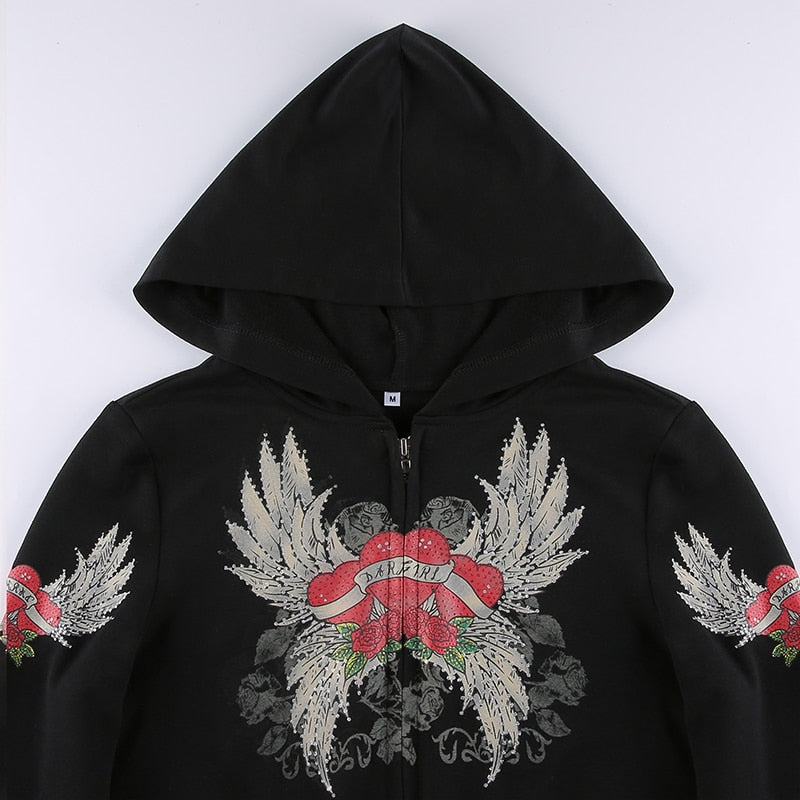 Kawaii Rhinestone Hoodie