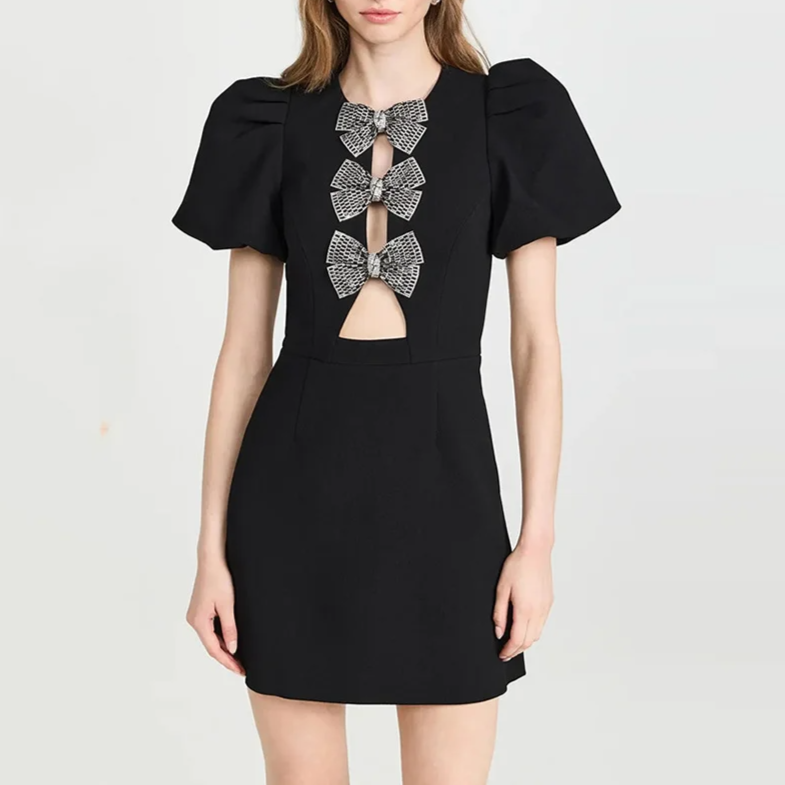 Hollow Out Mini Dress