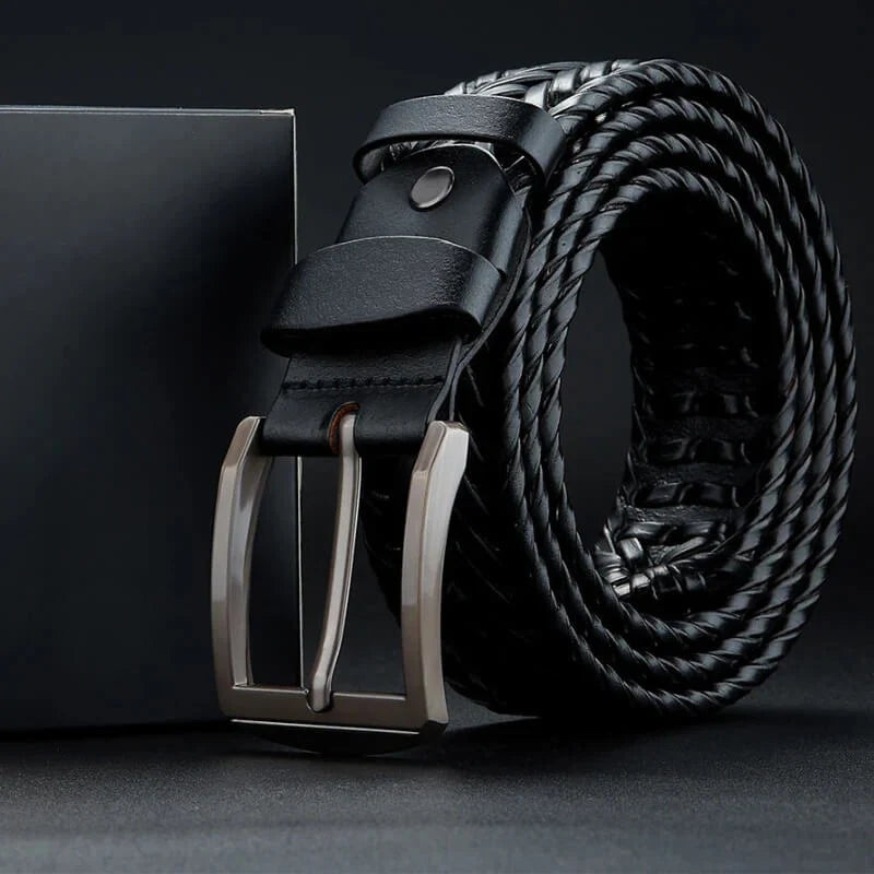 David Woven Leather Belt