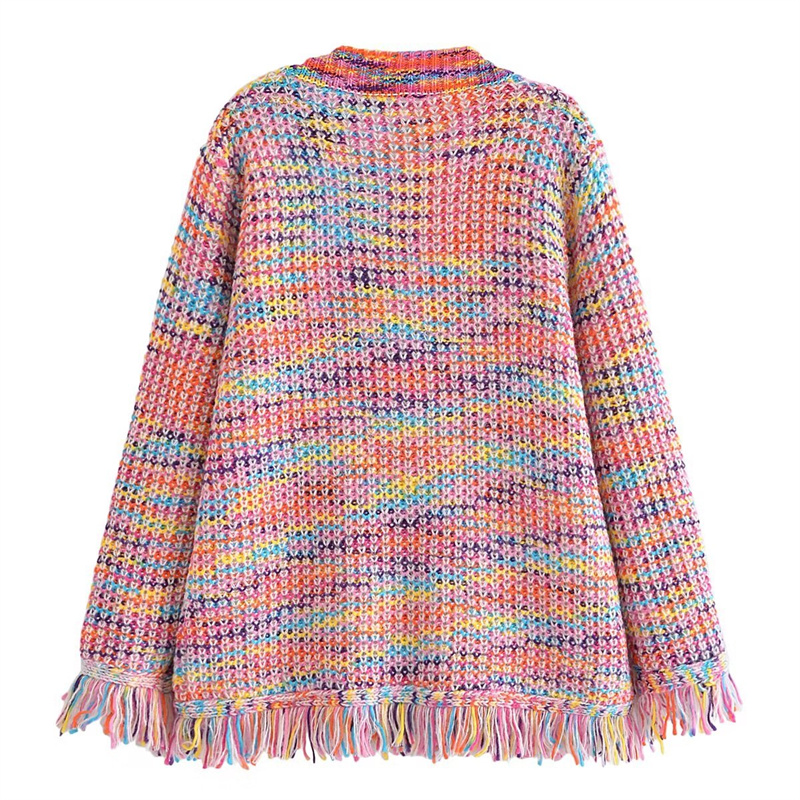 Rainbow Color Knitted Sweater