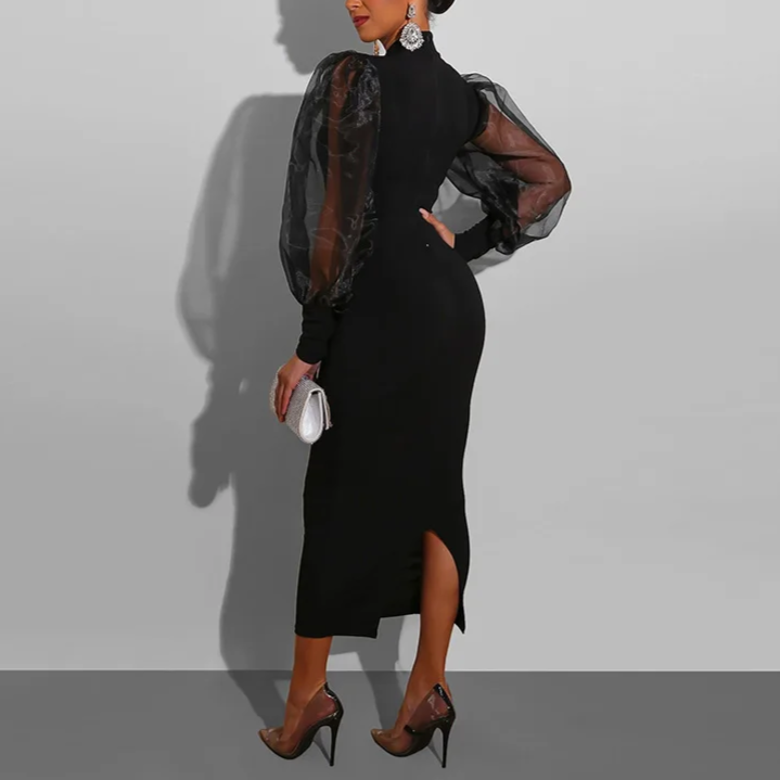 Puff Long Sleeve Dress