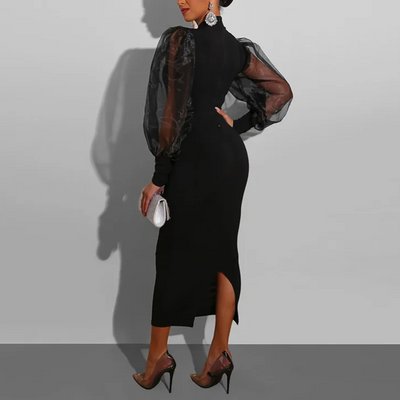 Puff Long Sleeve Dress