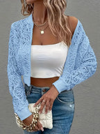 Celina Crop Lace Bomber