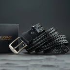 David Woven Leather Belt