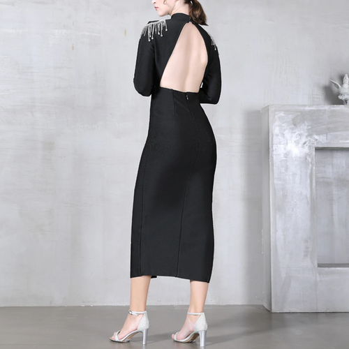 Beading Split Dress