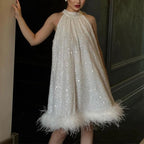 Sequined Feather Dress