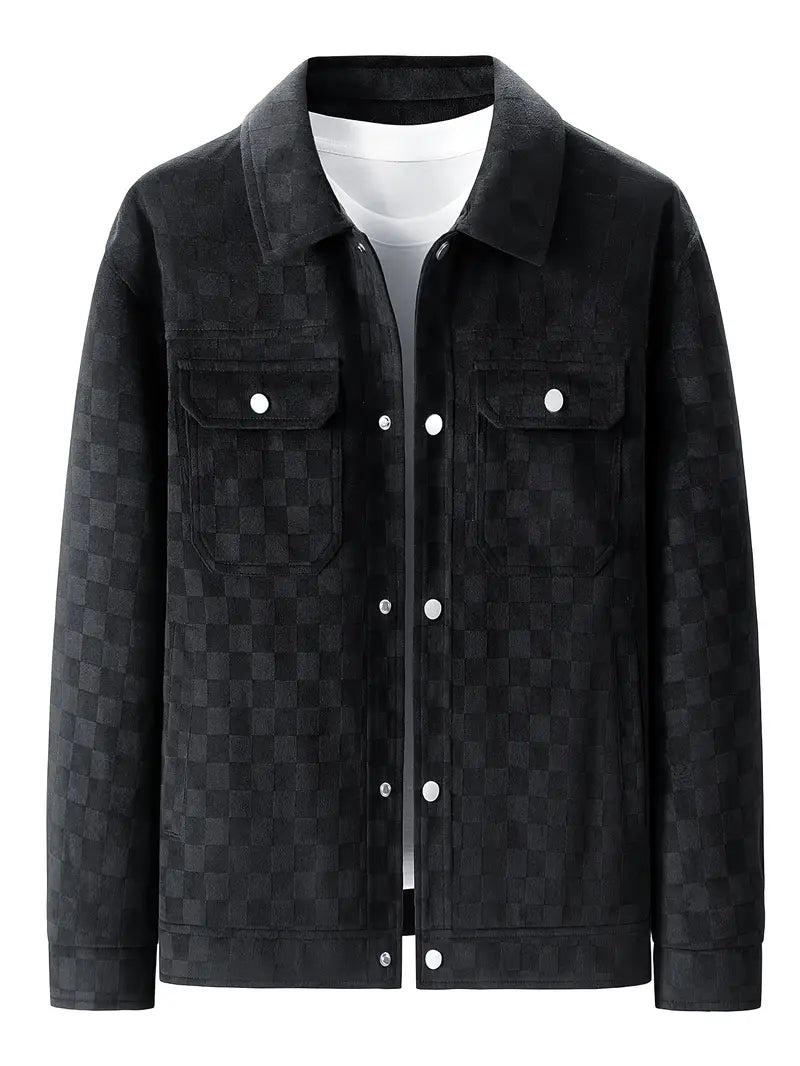 Taylor Checkered Suede Jacket