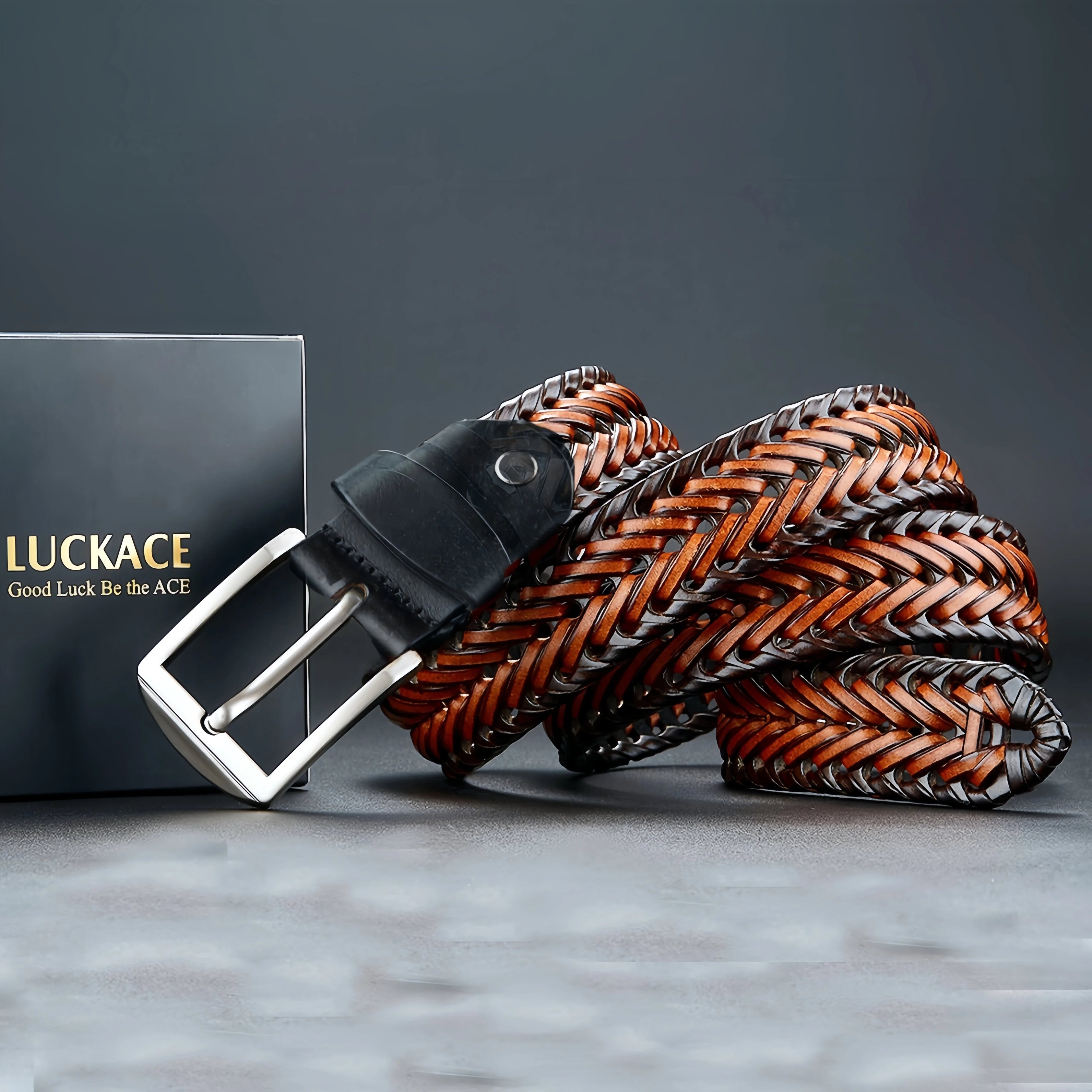 David Woven Leather Belt