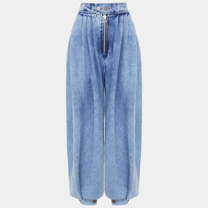 Agnes Balloon-Leg Denim Trousers