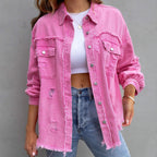 Mia Distressed Denim Jacket