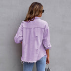 Mia Distressed Denim Jacket