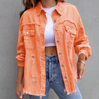 Mia Distressed Denim Jacket