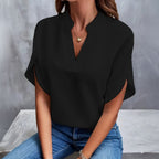 Sophia Draped V-Neck Blouse