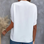 Sophia Draped V-Neck Blouse