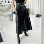 Leather Long Skirt
