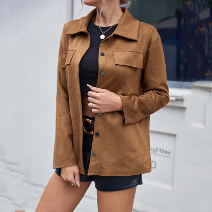 Suede Overshirt Jacket