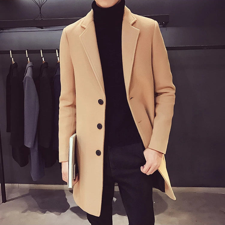 Adrian Long Wool Blend Coat