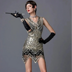 Vintage Gatsby Triangle Hem Dress