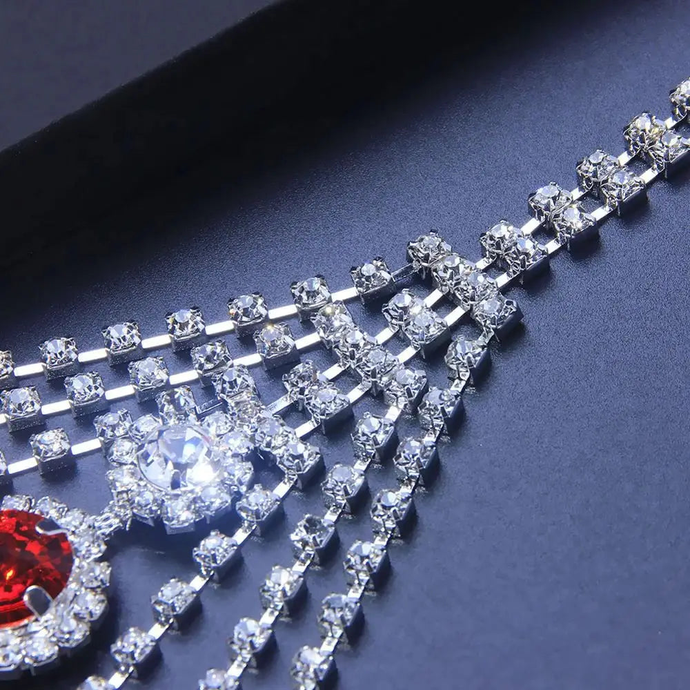 Red Crystal Waist Chain