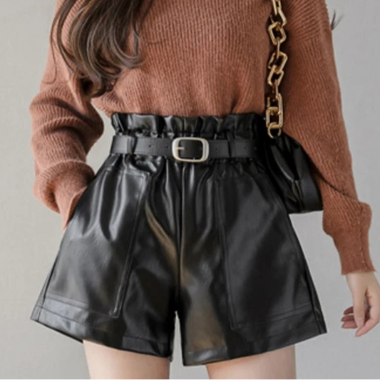 Women's Leather Shorts