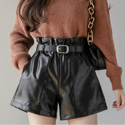 Women's Leather Shorts