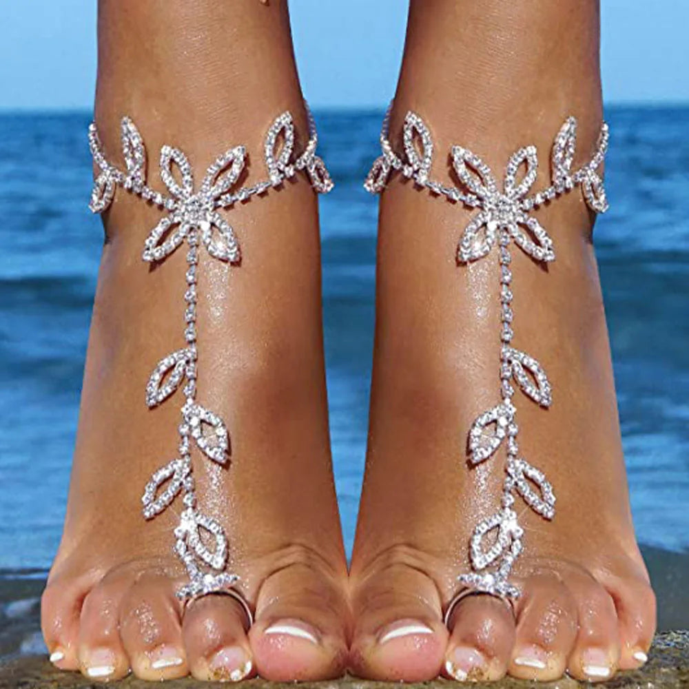 Medea Rhinestone Anklet