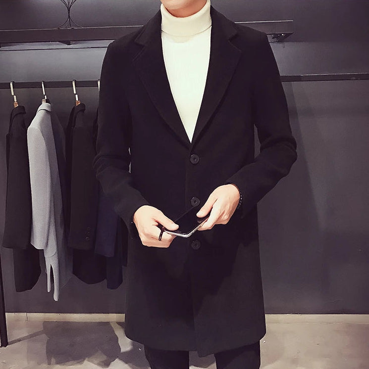 Adrian Long Wool Blend Coat