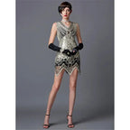 Vintage Gatsby Triangle Hem Dress