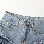Ruffles Denim Shorts
