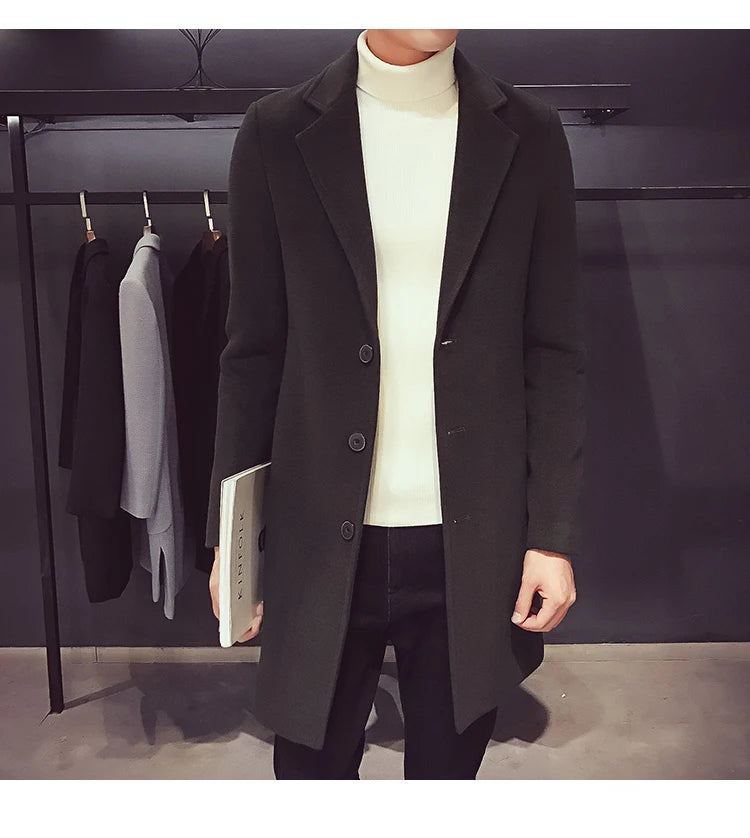 Adrian Long Wool Blend Coat