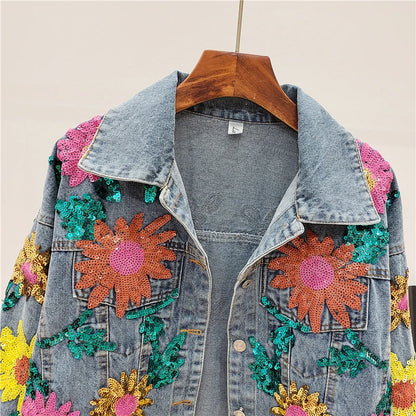 Sequins Sunflower Jacket