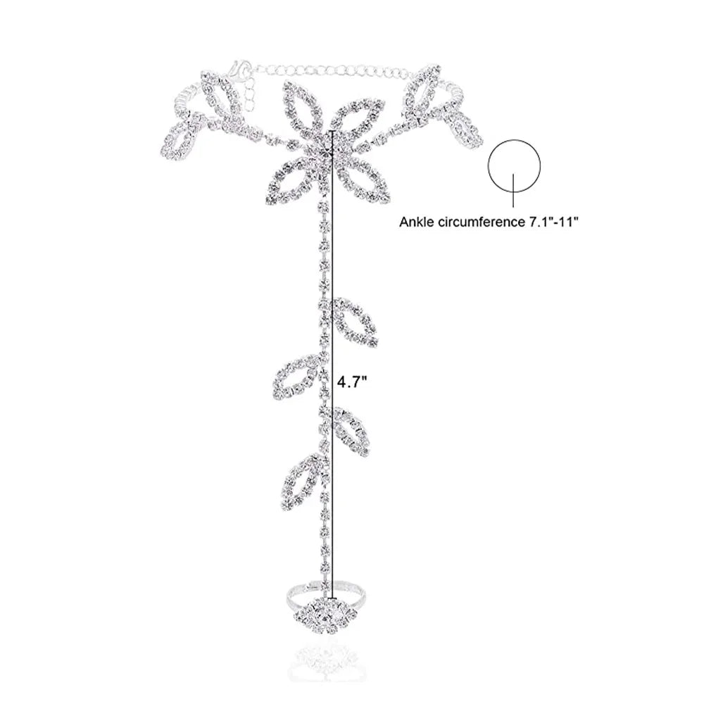 Medea Rhinestone Anklet