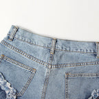 Ruffles Denim Shorts
