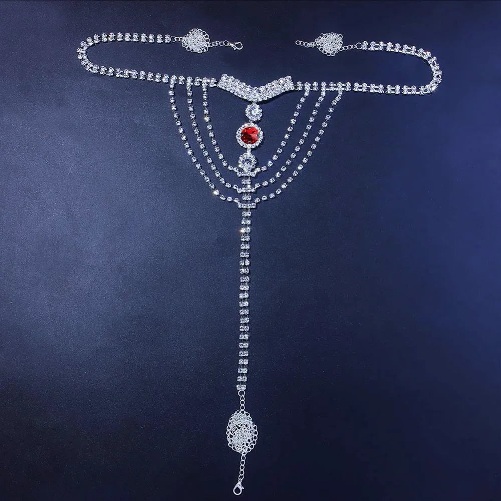 Red Crystal Waist Chain