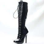 Valentina Lace-Up Knee High Boots