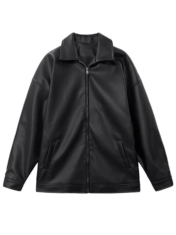 Mauro Black PU Leather Jacket