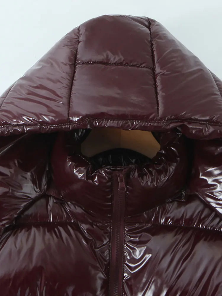 Virelle Glossy Hooded Parka
