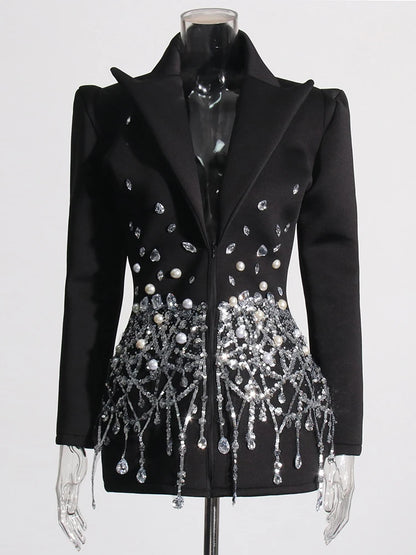 Spliced Diamonds Blazer Dress