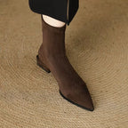 Luna Pointed Toe Low Heel Ankle Boots
