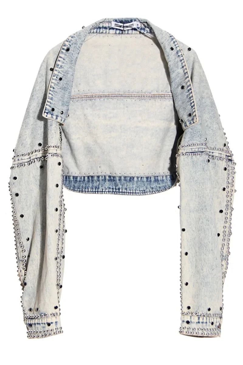 Korean Style Cropped Denim Jacket