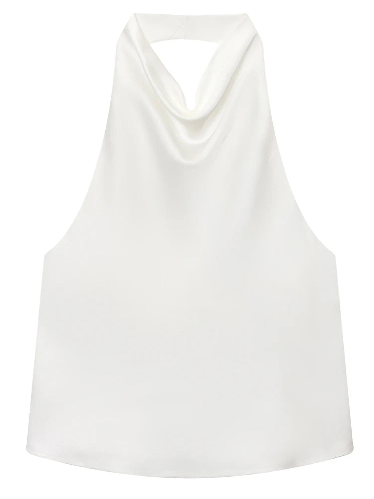 Women’s Satin Halter Corset Top