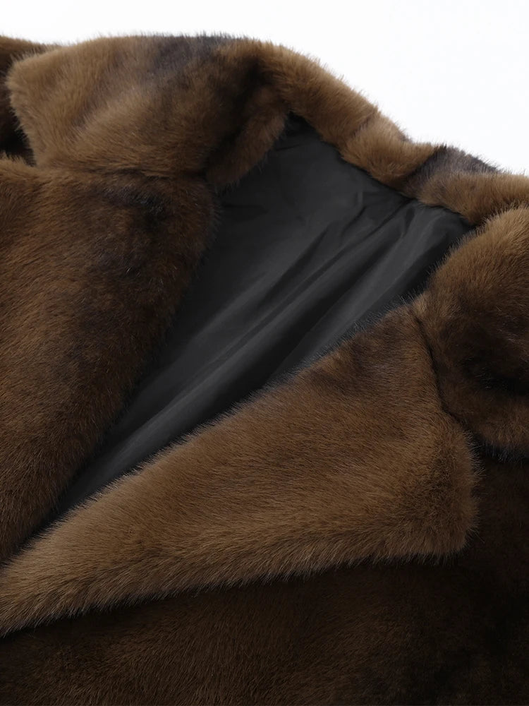 Colette Long Plush Faux Fur Coat