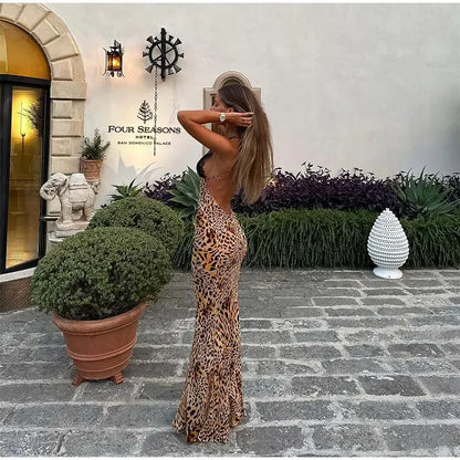 Leopard Print Maxi Dress