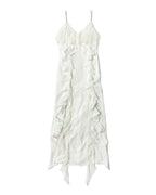 Women’s Ruffled Suspender Maxi Dress